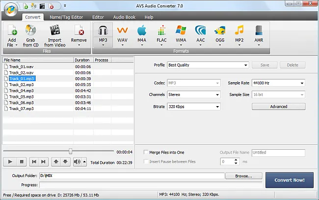 Captura AVS Audio Converter