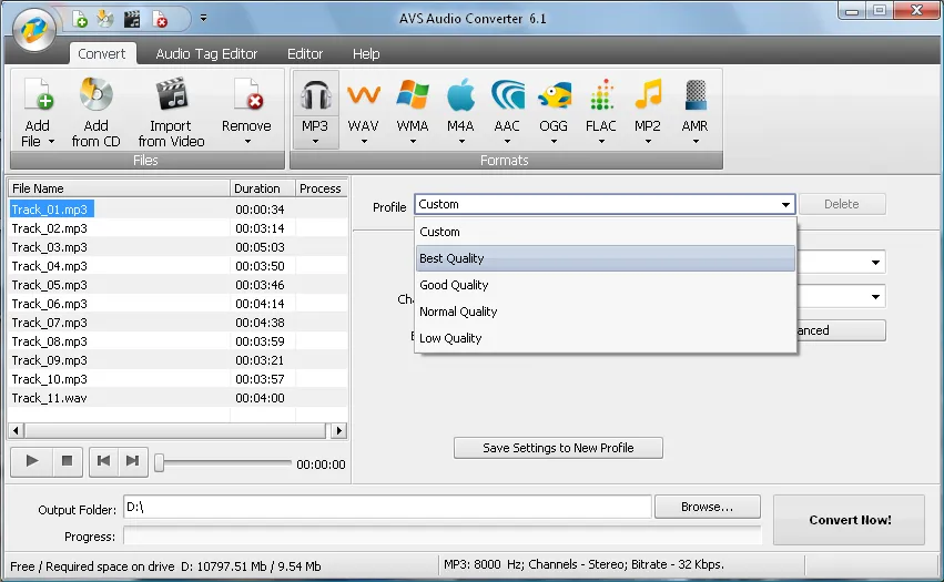 Captura AVS Audio Converter
