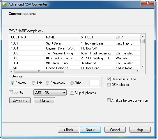 Captura Advanced CSV Converter