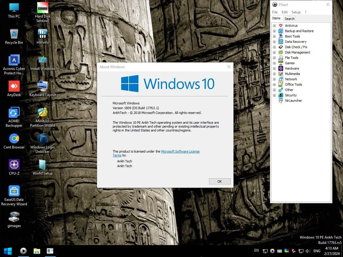 Captura AnkhTech Windows 1011 PE 6gt2z17k