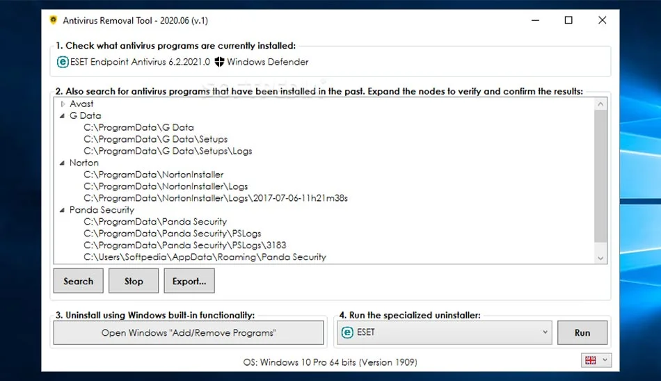 Captura Antivirus Removal Tool Fs3wfb7j