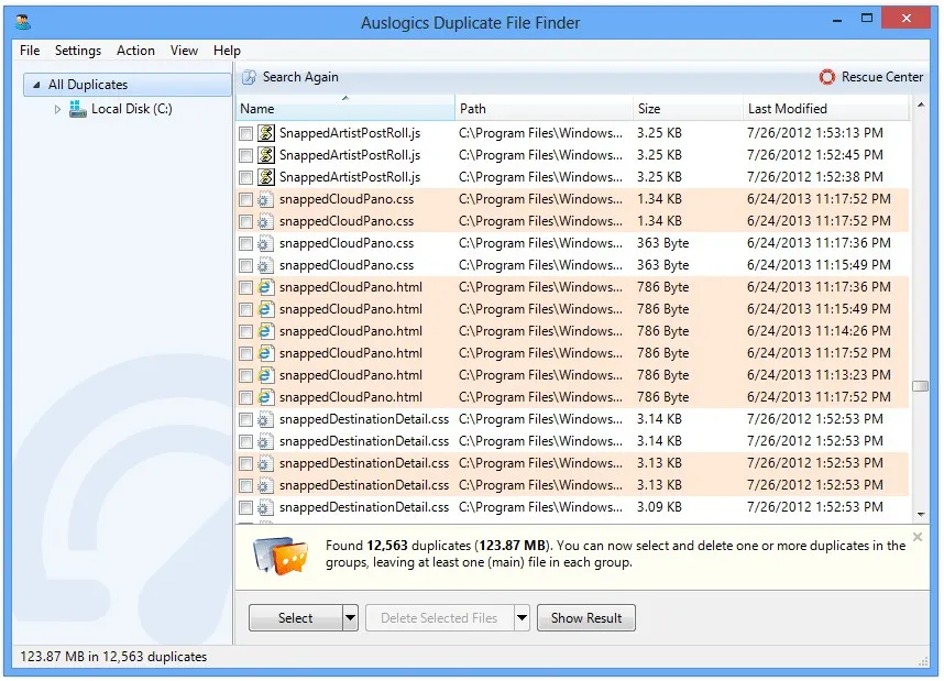 Captura Auslogics Duplicate File Finder H9fm0xjs