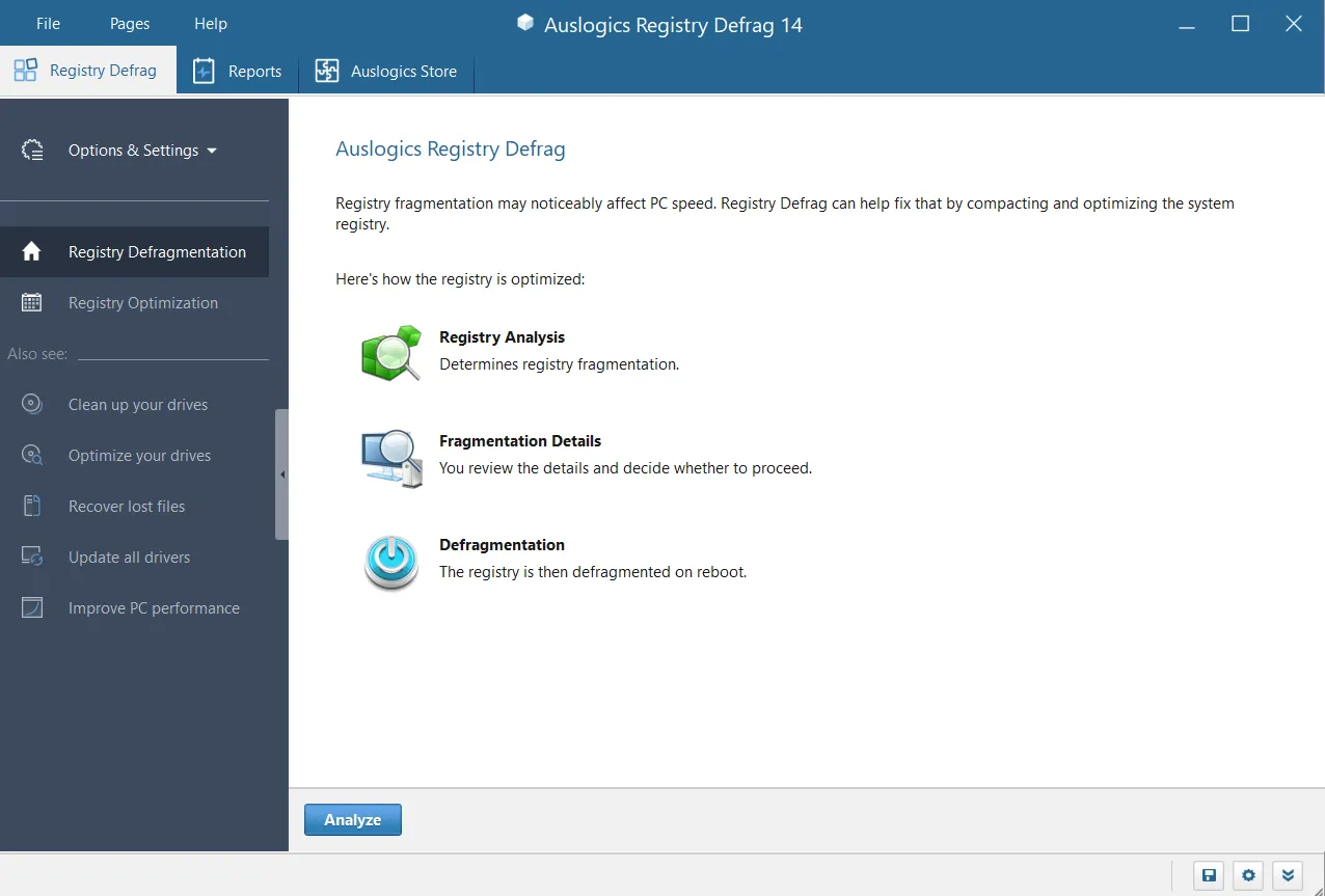 Captura Auslogics Registry Defrag Mfiza7ua