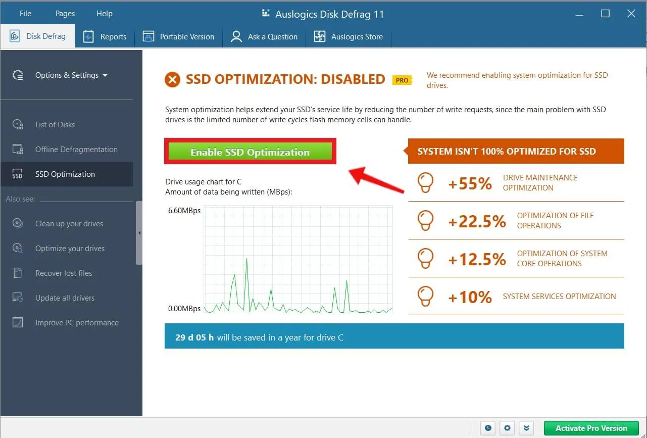 Captura Auslogics SSD Optimizer Pro Dh8dzc3k