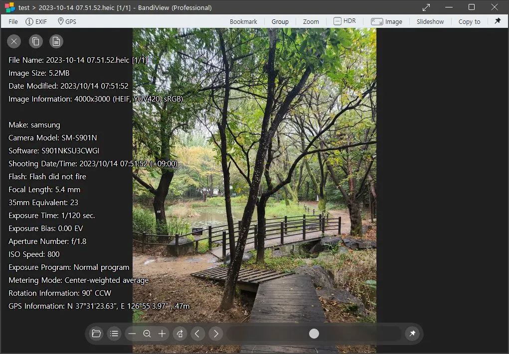 Captura BandiView Pro Honeyview Heic