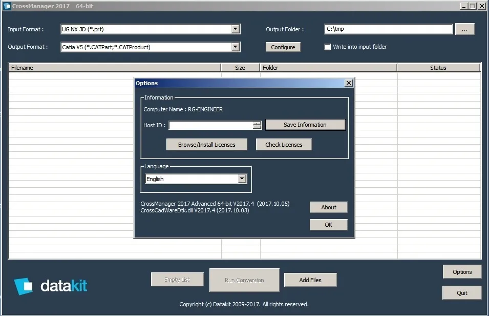Captura DATAKIT CrossManager K9l4bw76