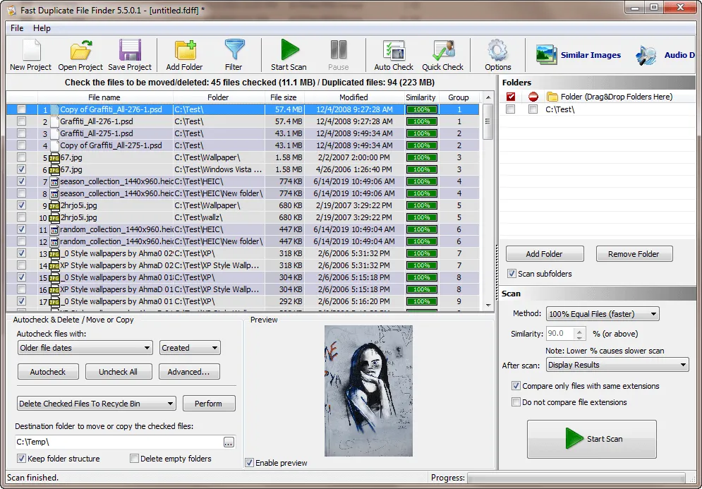 Captura Duplicate File Finder Professional 85xydb5z
