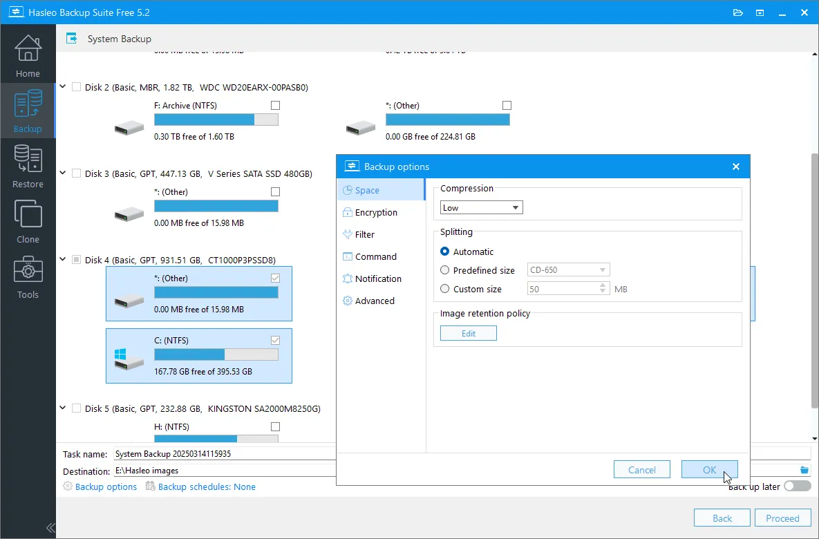 Captura Hasleo Backup Suite WinPE