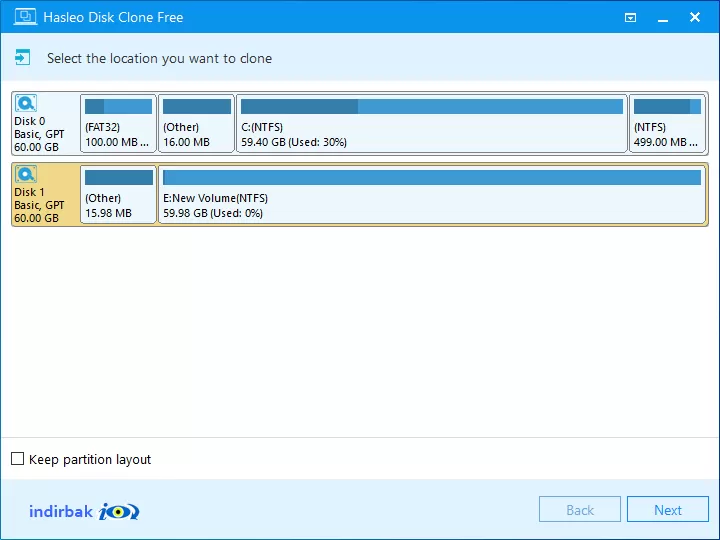 Captura Hasleo Disk Clone