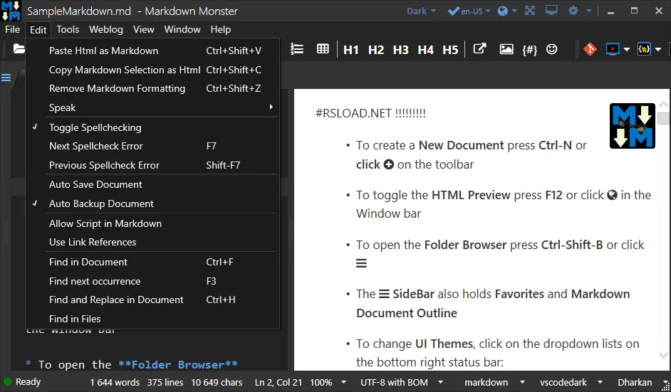 Captura Markdown Monster Kc4wkflg