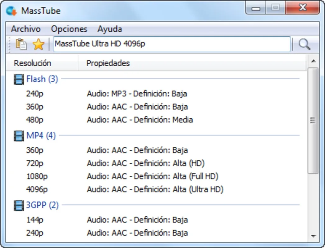 Captura MassTube Af1t0web