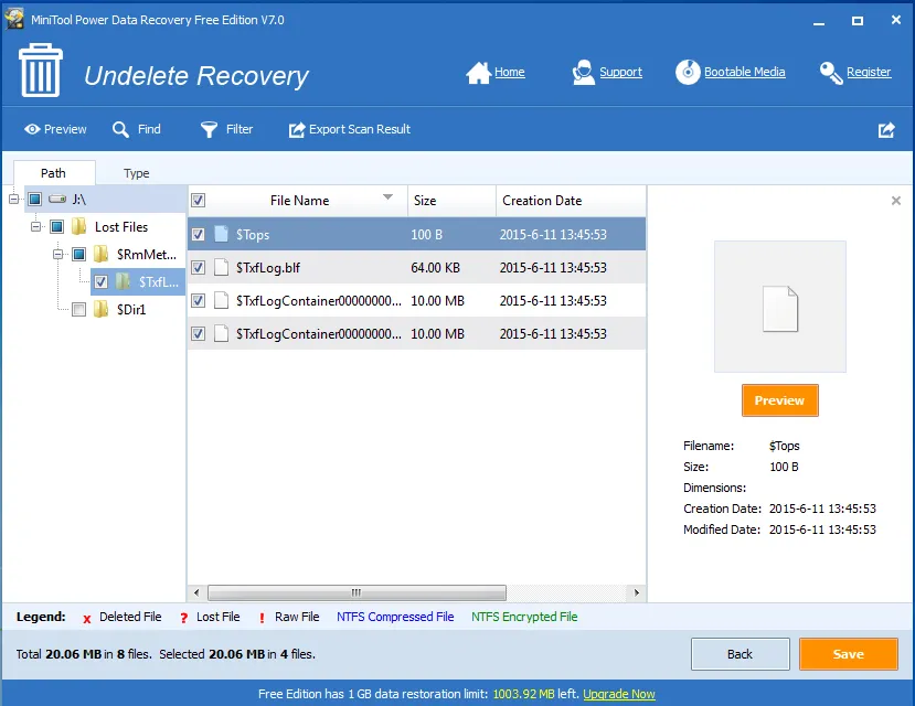 Captura MiniTool Power Data Recovery Personal Business 69slknto