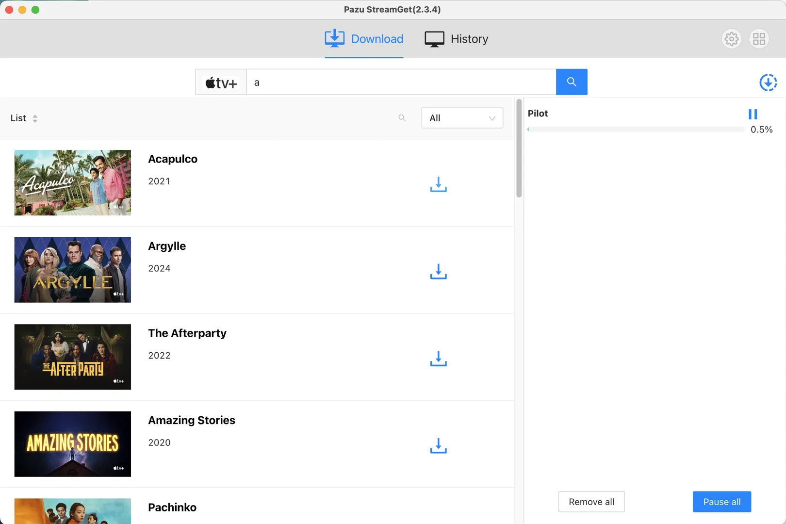 Captura Pazu StreamGet All In One Video Downloader X1lgauwk