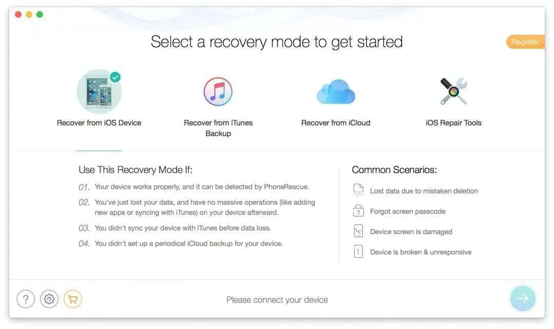 Captura PhoneRescue For IOS Lcp43brm