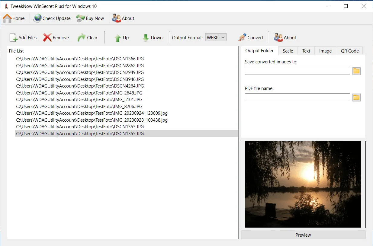 Captura TweakNow Fast ImageConverter 7i3c21mv