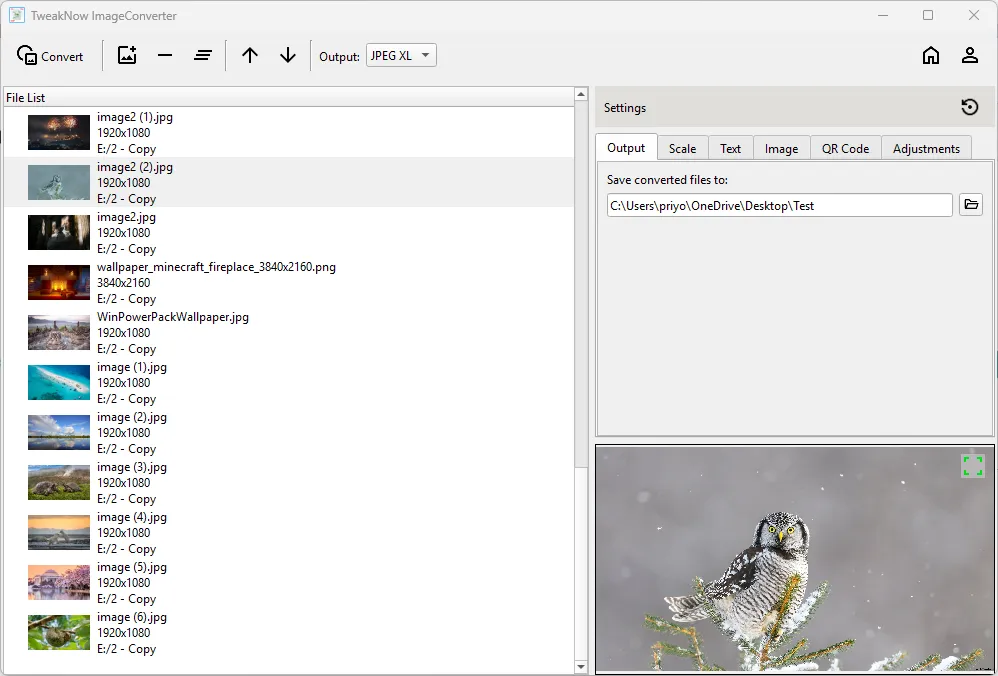 Captura TweakNow Fast ImageConverter A6e213ci