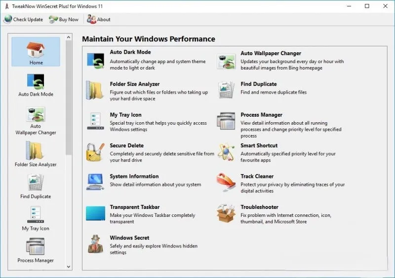 Captura TweakNow WinSecret Plus For Windows 11 79umejxc