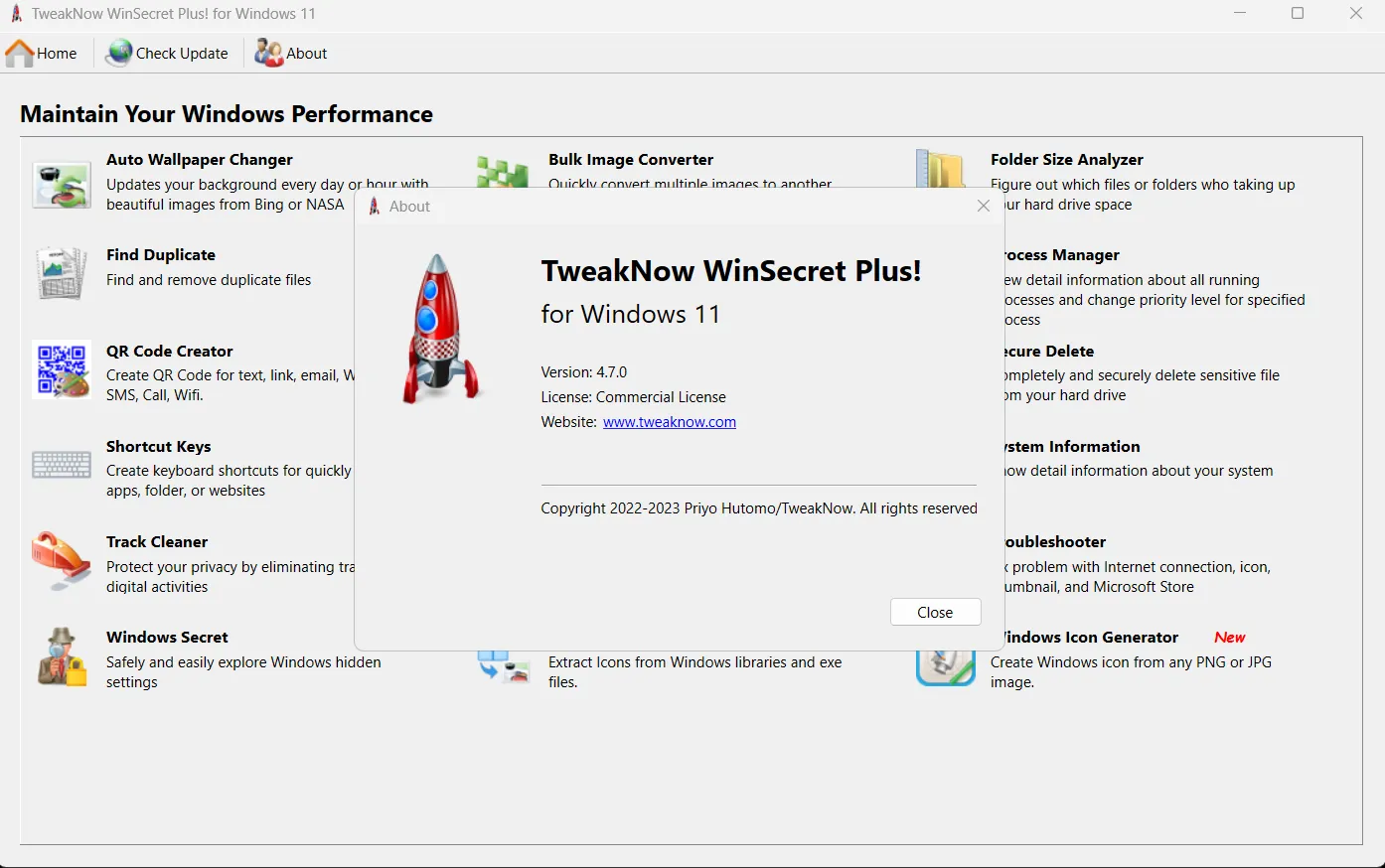 Captura TweakNow WinSecret Plus For Windows 11 9yd4k30d