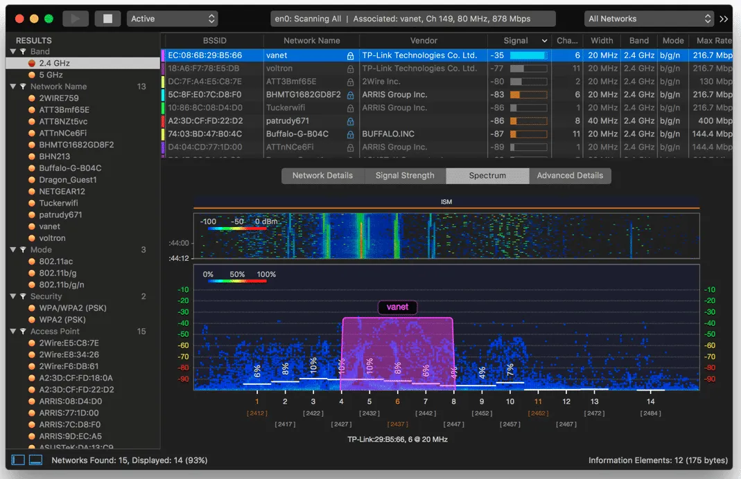 Captura WiFi Explorer Pro For MacOS M98yovdu