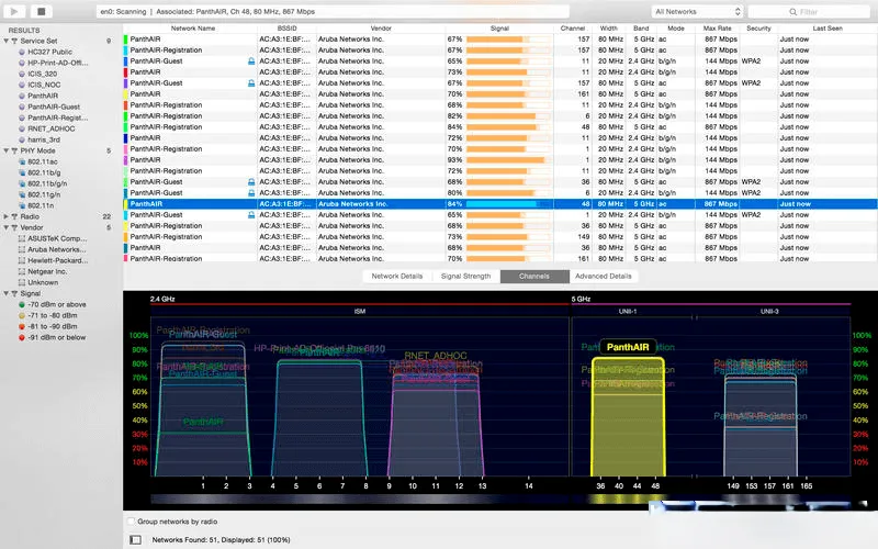 Captura WiFi Explorer Pro For MacOS Mkosbr25