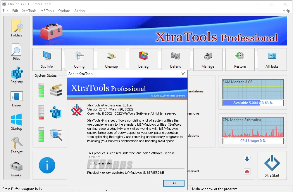 Captura XtraTools Pro 980myzrp