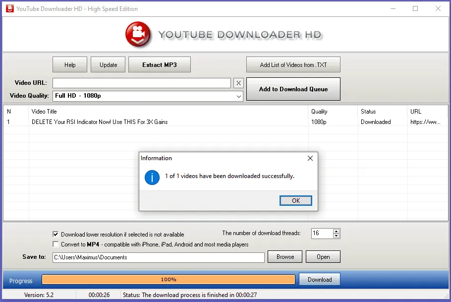 Captura Youtube Downloader HD 0xeo9upy