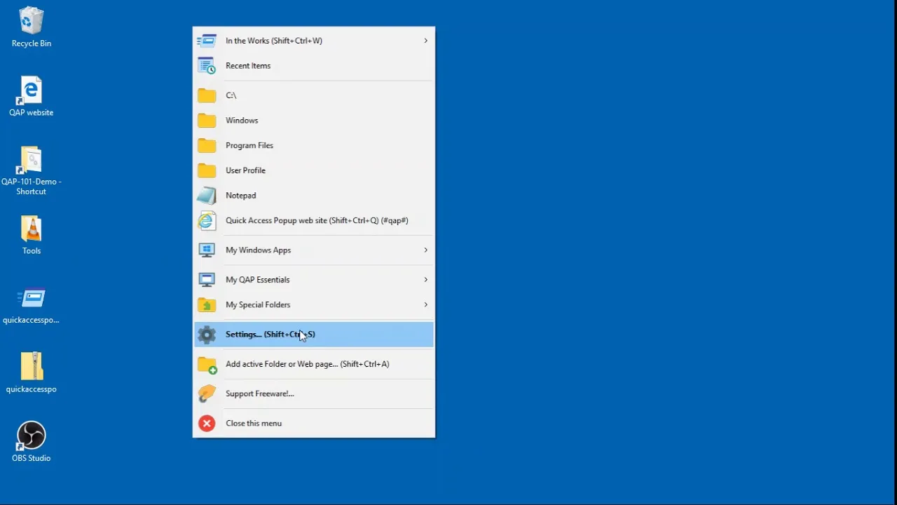 Captura Quick Access Popup 77qamavb
