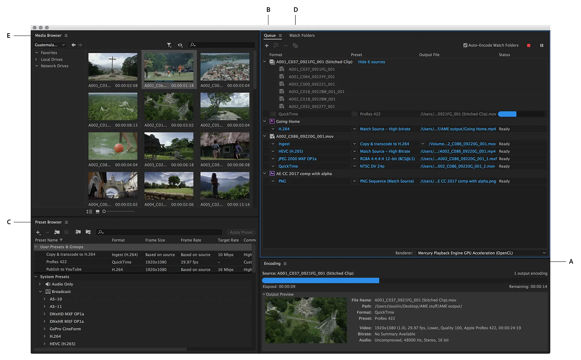 Captura Adobe Media Encoder 1