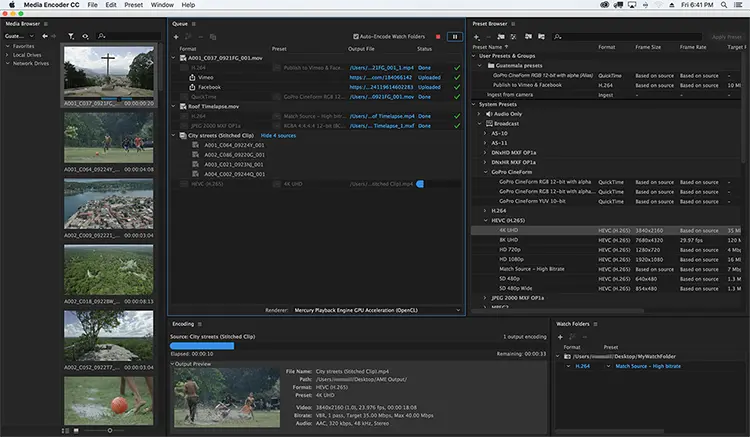 Captura Adobe Media Encoder 3